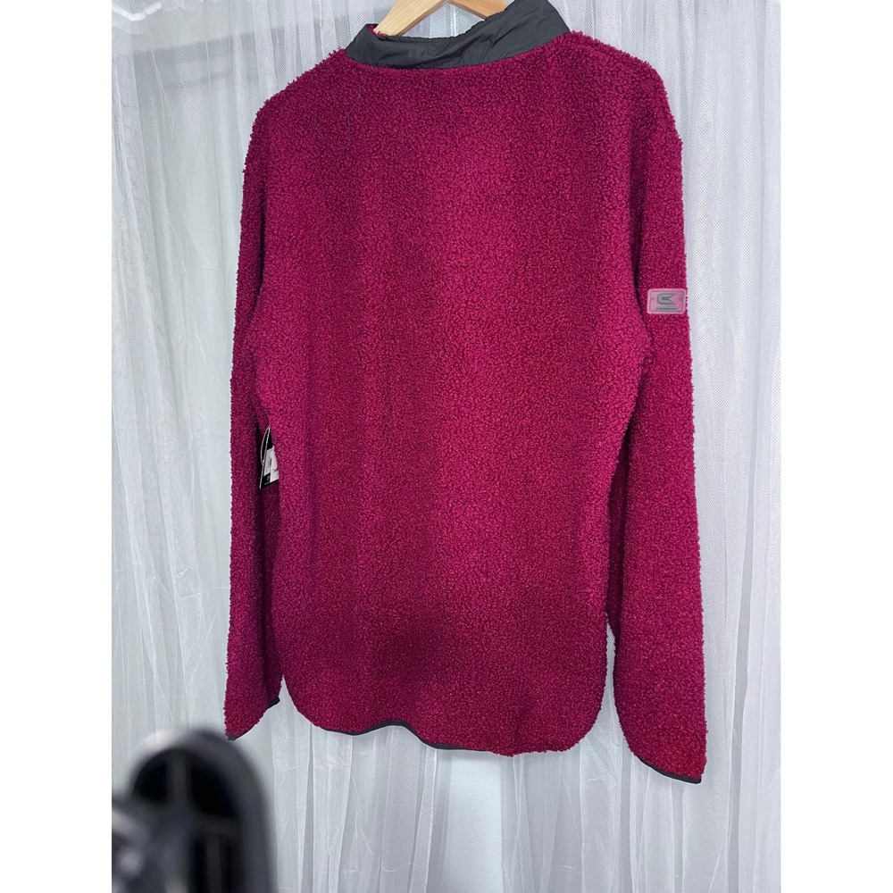 Colosseum‎ Alabama Crimson Tide Mens XL Sherpa Quarter Zip Pullover Crimson Red - Picture 2 of 4